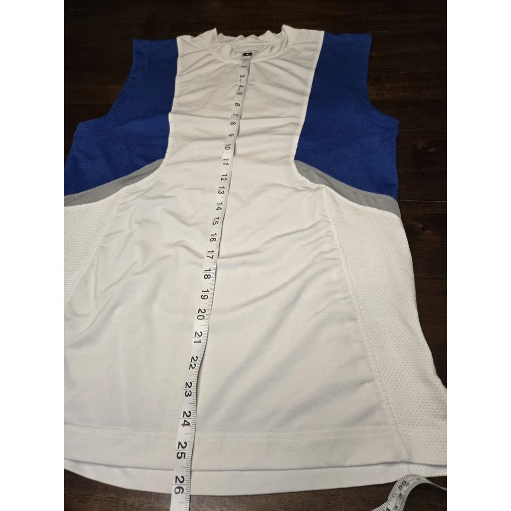 Jordan Training Dri Fit Sleeveless‎ Shirt Mens Small Y2K White/Blue/Gray Air
